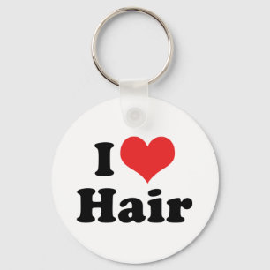 Jag älskar Heart Hair - Frisör Barberare Nyckelring
