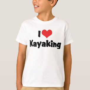 Jag älskar Heart Kanotsegling - Flodflottning Tee Shirt