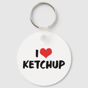 Jag älskar Heart Ketchup - Catsup Lover Nyckelring