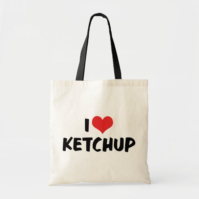 Jag älskar Heart Ketchup - Catsup Lover Tygkasse (Framsidan)