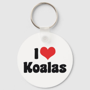 Jag älskar Heart Koalas - Koalaälskare Nyckelring