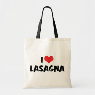 Jag älskar Heart Lasagna - Italiensk mat pastafant Tygkasse