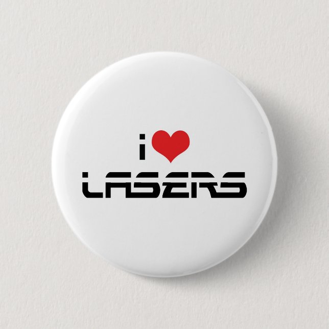 Jag älskar Heart Lasers - Vetenskaps- och teknikkä Knapp (Framsida)