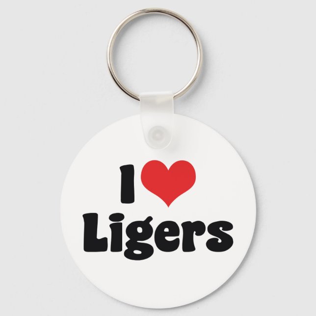 Jag älskar Heart Ligers Nyckelring (Framsida)