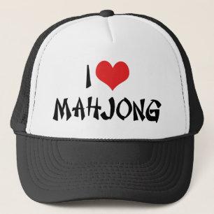 Jag älskar Heart Mahjong - Mah Jong-älskare Keps