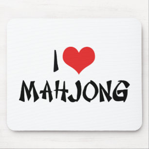 Jag älskar Heart Mahjong - Mah Jong-älskare Musmatta