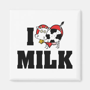Jag älskar Heart Milk - Ko Juice Mejerälskare Magnet