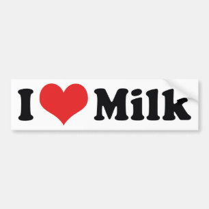 Jag älskar Heart Milk - Ko Juice Mejeriälskare Bildekal