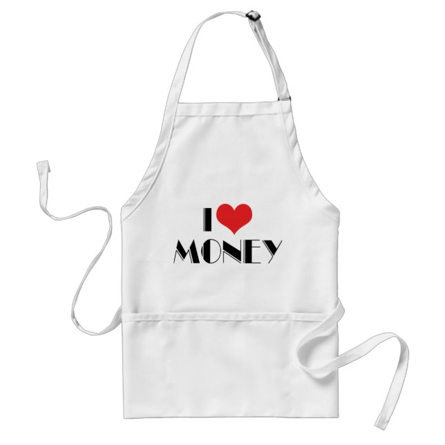 Jag älskar Heart Money - Affärsentreprenör Förkläde (Framsidan)