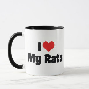 Jag älskar Heart My Rats - Ägare till sällskapsråt Mugg