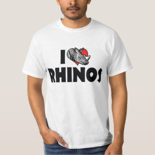 Jag älskar Heart Noshörningar - Noshörningsälskare T-shirt