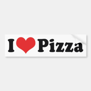 Jag älskar Heart Pizza Bildekal