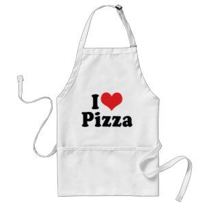 Jag älskar Heart Pizza Förkläde