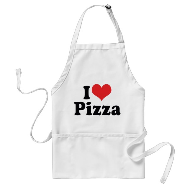 Jag älskar Heart Pizza Förkläde (Framsidan)