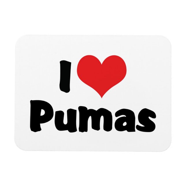 Jag älskar Heart Pumas Magnet (Horisontell)