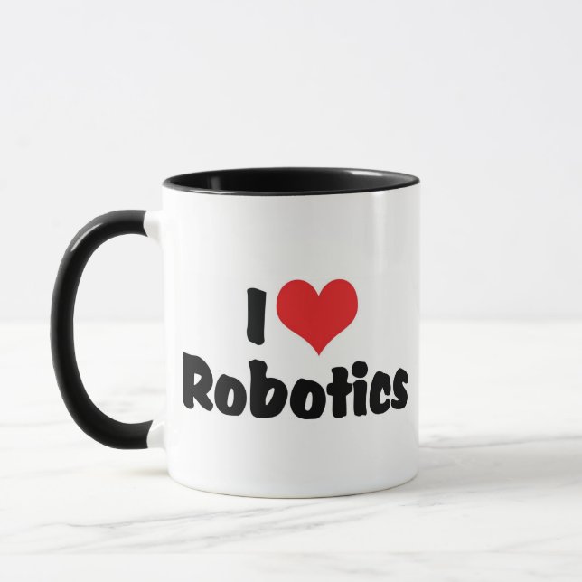 Jag älskar Heart Robotics - Robotälskare Mugg (Vänster)