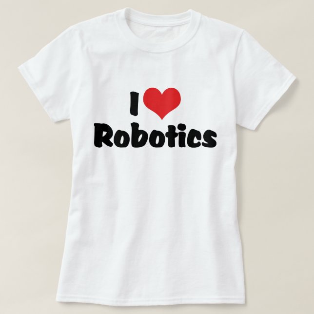 Jag älskar Heart Robotics - Robotälskare Tee (Design framsida)