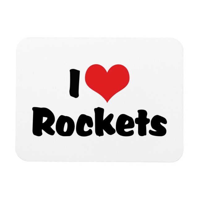 Jag älskar Heart Rockets - Rymdutforskning Magnet (Horisontell)