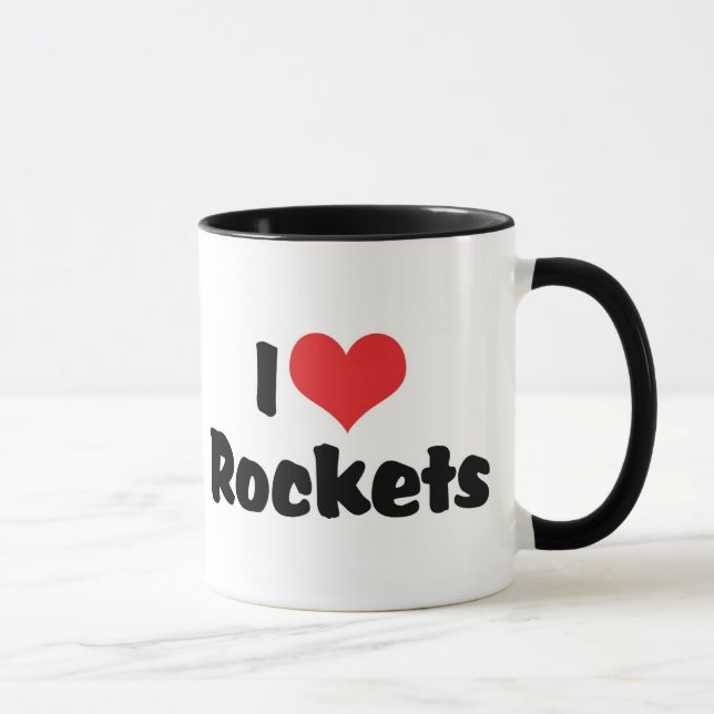 Jag älskar Heart Rockets - rymdutforskning Mugg (Höger)