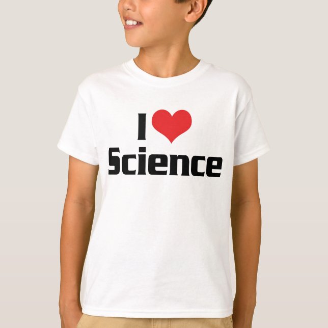 Jag älskar Heart Science Tee Shirt (Framsida)