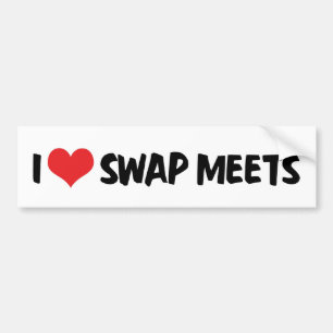Jag älskar Heart Swap Meets - loppmarknadsälskare Bildekal