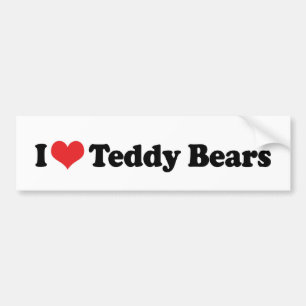 Jag älskar Heart Teddybjörnar - Teddybjörnssamlare Bildekal