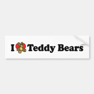 Jag älskar Heart Teddybjörnar - Teddybjörnssamlare Bildekal