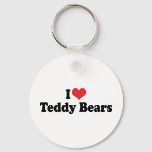 Jag älskar Heart Teddybjörnar - Teddybjörnssamlare Nyckelring