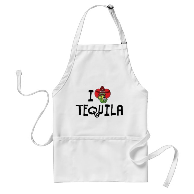 Jag älskar Heart Tequila Förkläde (Framsidan)