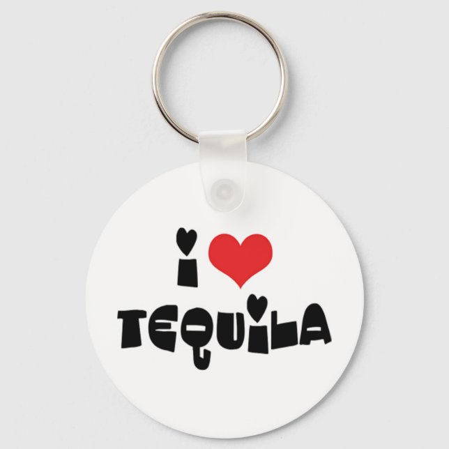 Jag älskar Heart Tequila Nyckelring (Framsida)