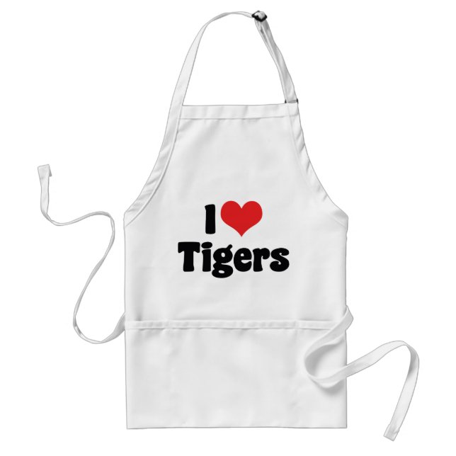 Jag älskar Heart Tigers - Tigerälskare Förkläde (Framsidan)