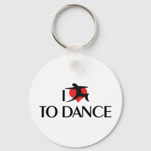 Jag älskar Heart To Dance - Balett Tango valsälska Nyckelring