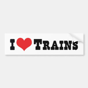 Jag älskar Heart Trains - Modelljärnvägsentusiast Bildekal