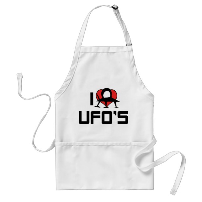 Jag älskar Heart UFO:s - Roswell Area 51 Alien-äls Förkläde (Framsidan)
