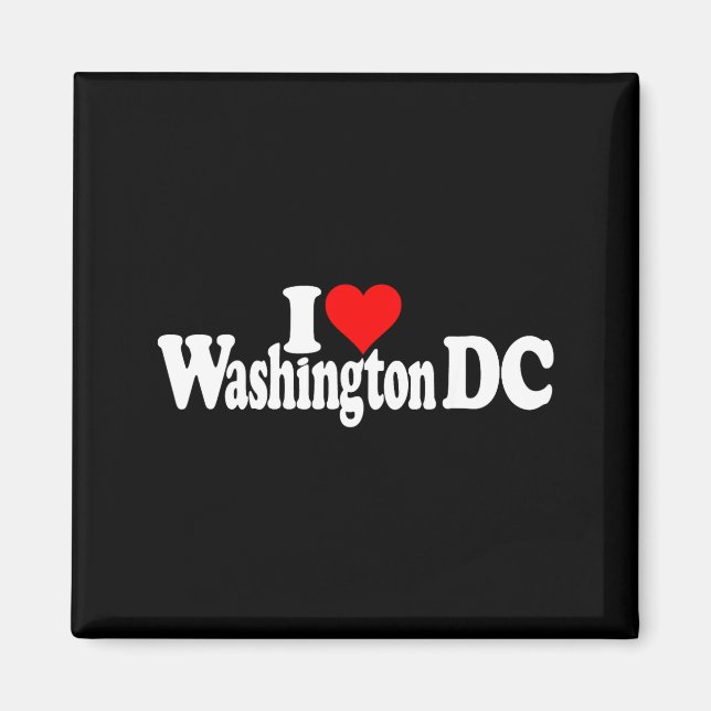 Jag älskar Heart Washington Dc District Of Columbi Magnet (Framsidan)