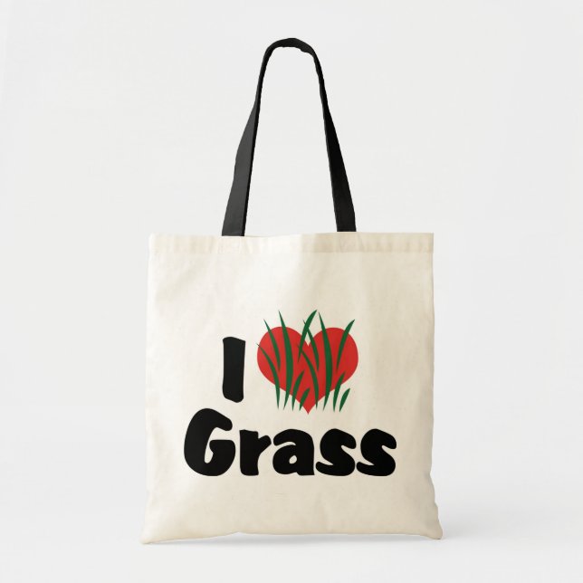 Jag älskar Heart Wheatgrass - Saftigt Hälsosamt Li Tygkasse (Framsidan)