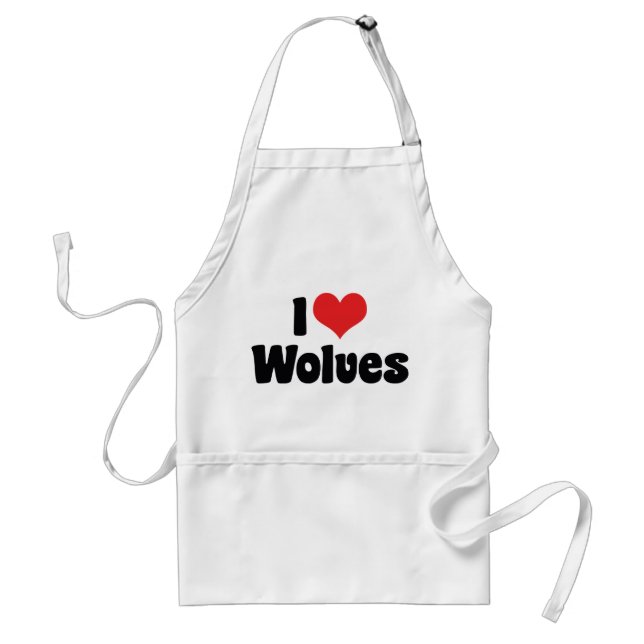 Jag älskar Heart Wolves - Vargälskare Förkläde (Framsidan)