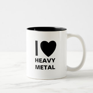 Jag älskar heavy metalmuggen Två-Tonad mugg