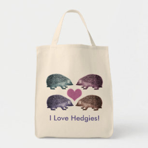 Jag älskar Hedgies! - Fyra förtjusande igelkotta Tygkasse