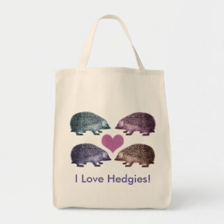 Jag älskar Hedgies! - Fyra förtjusande igelkottar Tygkasse