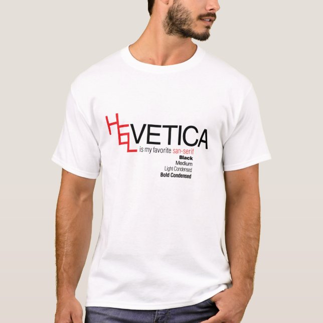 Jag älskar Helvetica T Shirt (Framsida)