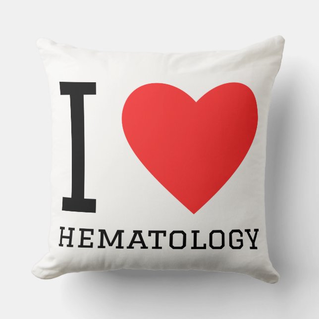 Jag älskar hematologi  kudde (Framsida)
