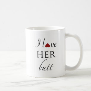 Jag älskar henne ändan kaffemugg