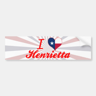 Jag älskar Henrietta, Texas Bildekal