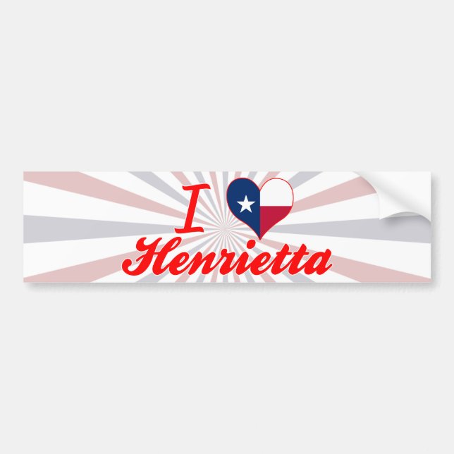 Jag älskar Henrietta, Texas Bildekal (Framsidan)