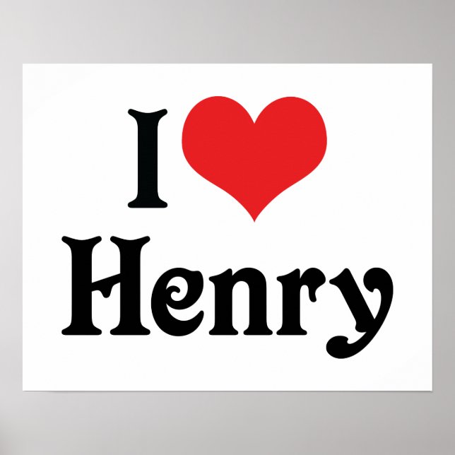 Jag älskar Henry Poster (Framsidan)