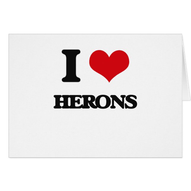 Jag älskar Herons Hälsningskort (Framsidan Horizontal)