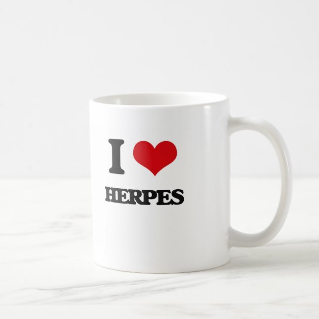 Jag älskar Herpes Kaffemugg (Höger)
