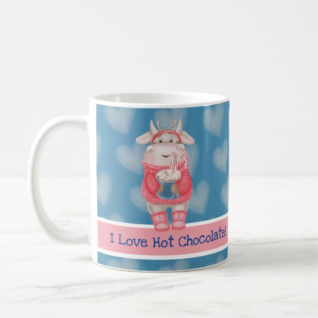 Jag älskar heta choklad-mugg kaffemugg (Vänster)