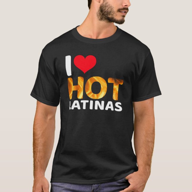 Jag älskar Hett latinas T Shirt (Framsida)